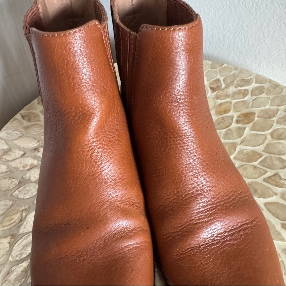 Madewell Tan Ainsley Chelsea Leather Ankle Boots size 6M - Picture 8 of 12